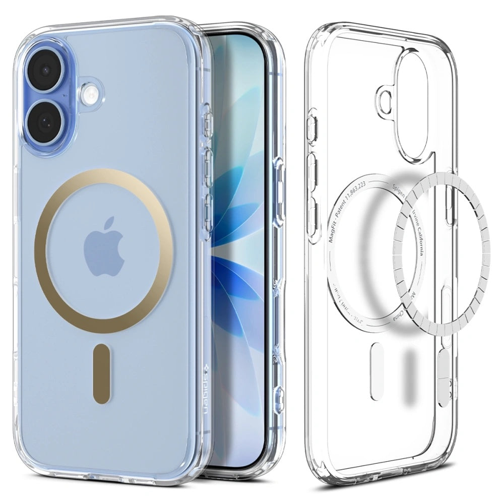 Futrola MagSafe za Apple iPhone 17, Spigen, Ultra Hybrid, Transparentno Zlatna ACS10382