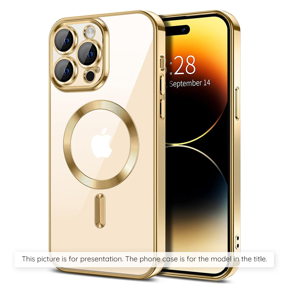 Husa MagSafe za Apple iPhone 17, Techsuit, Luxury Crystal, Zlatna