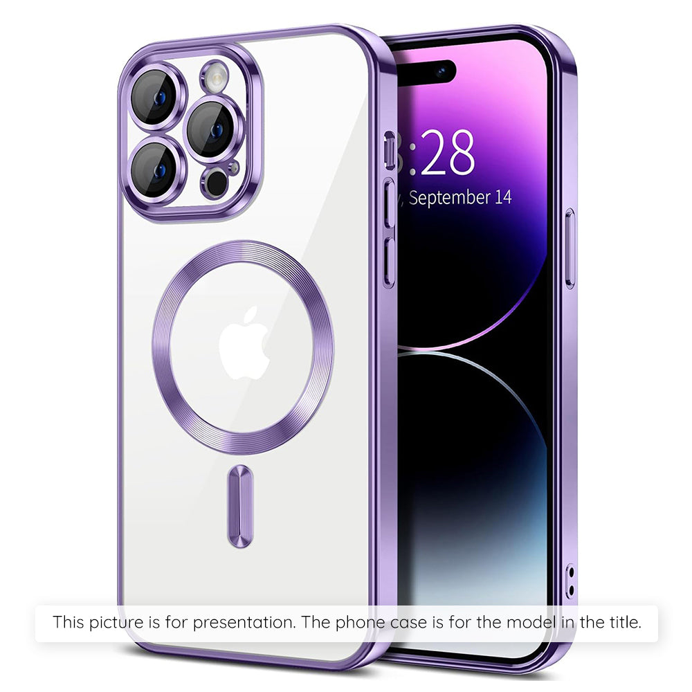 Futrola MagSafe za Apple iPhone 17, Techsuit, Luxury Crystal, Svetlo Ljubičasta