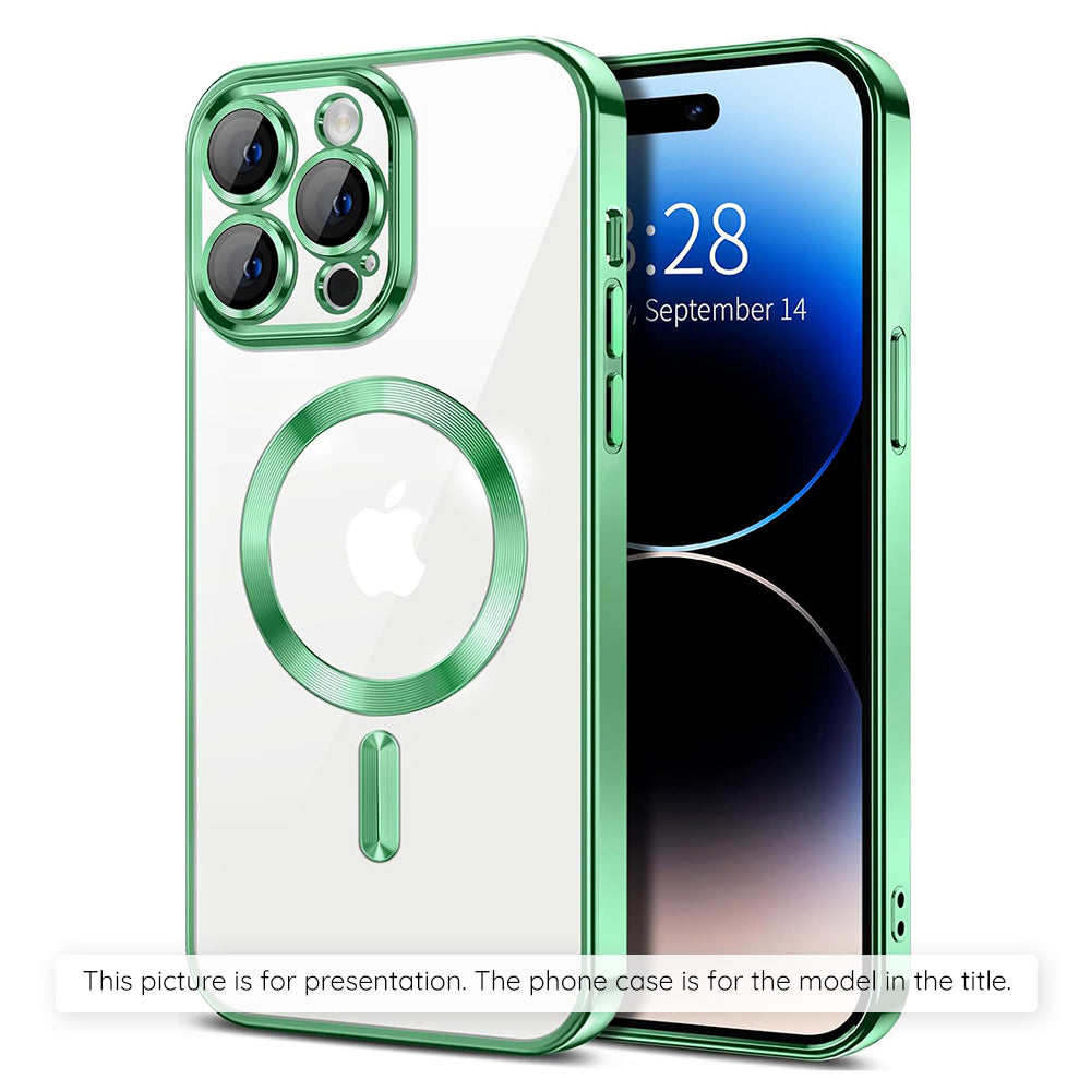 Futrola MagSafe za Apple iPhone 17, Techsuit, Luxury Crystal, Svijetlo Zelena