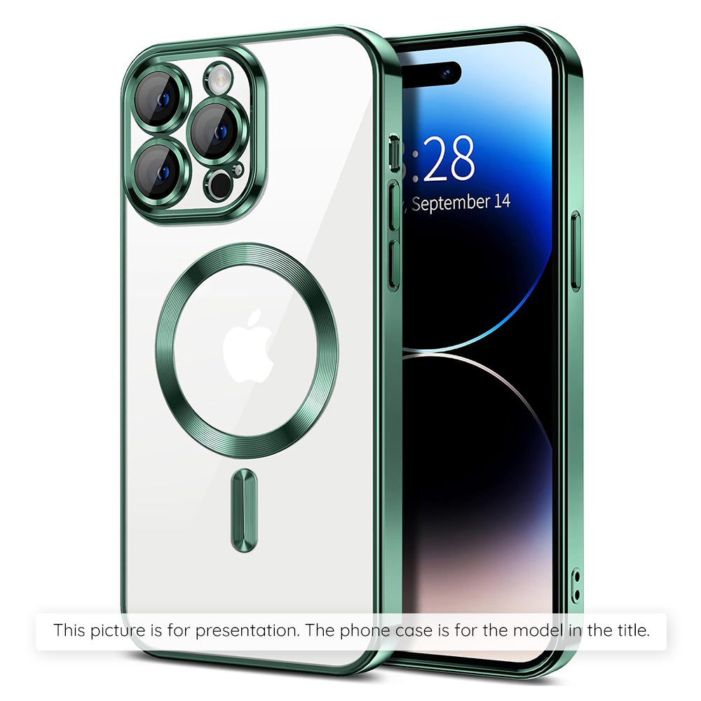 Husa MagSafe za Apple iPhone 17, Techsuit, Luxury Crystal, Tamno Zelena