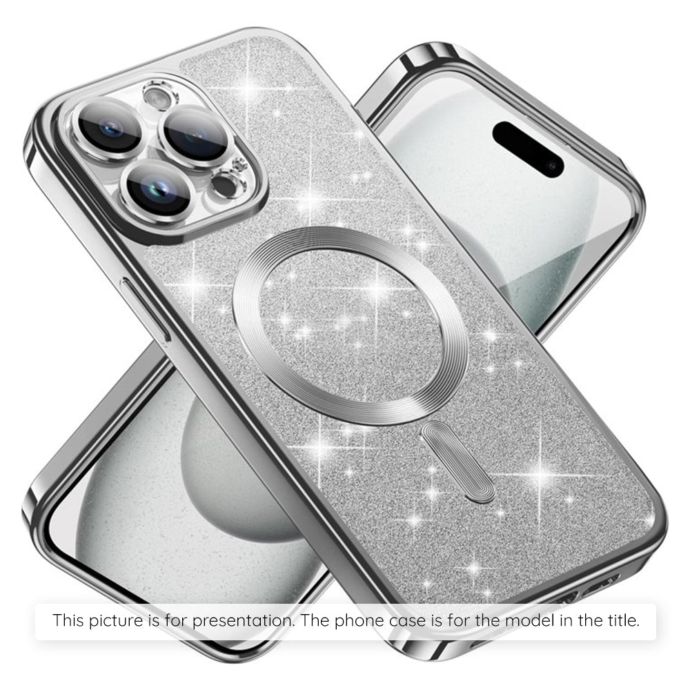 Futrola MagSafe za Apple iPhone 17, Techsuit, Luxury Glitter, Srebrna