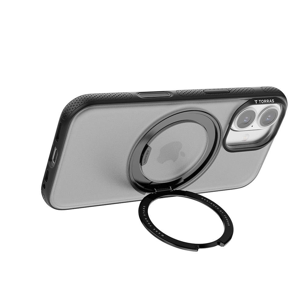 Husa MagSafe za Apple iPhone 17, Torras, Ostand R Fitness, Crna
