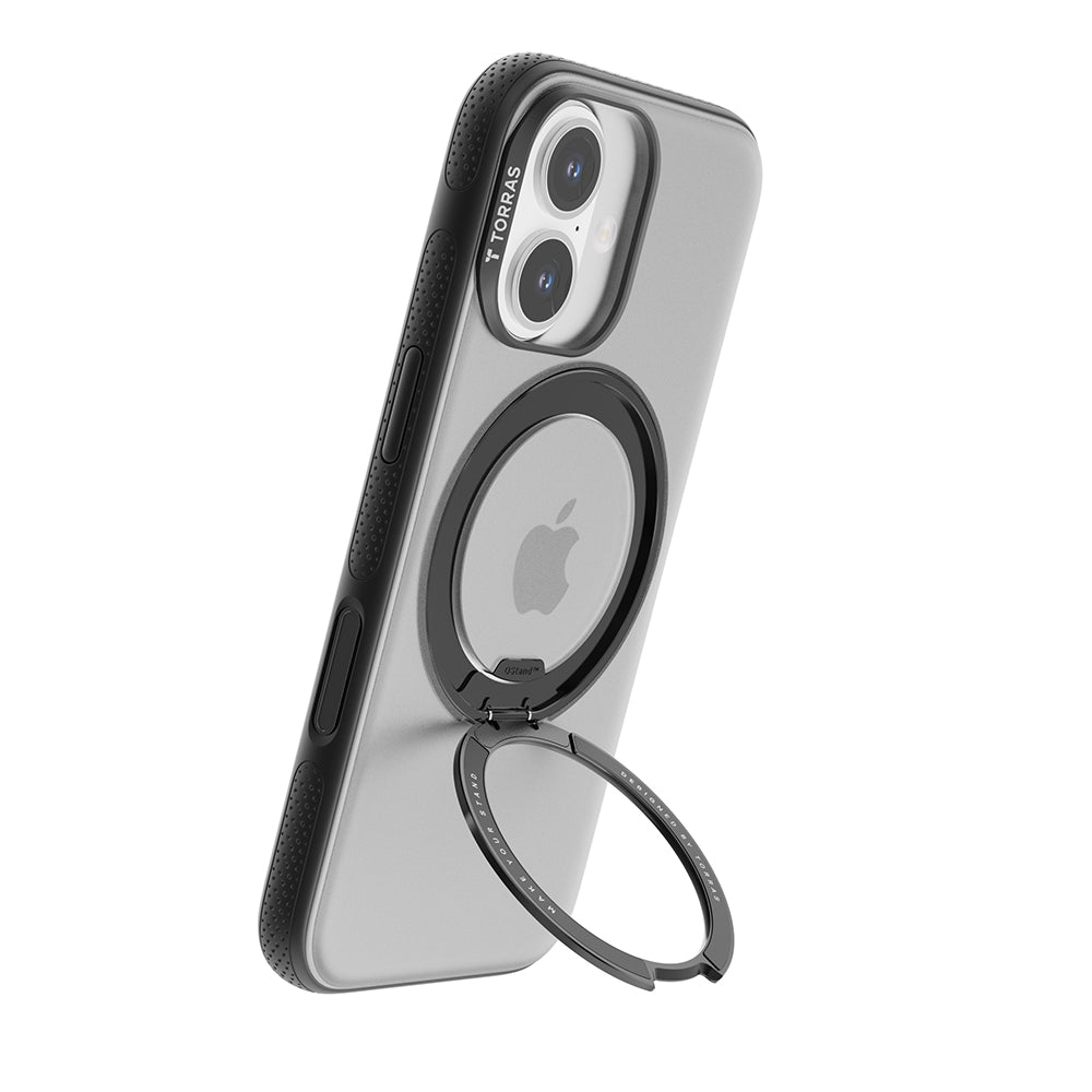 Husa MagSafe za Apple iPhone 17, Torras, Ostand R Fitness, Crna