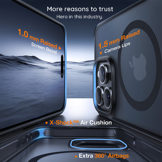 Husa MagSafe za Apple iPhone 17, Torras, Pstand, Crna