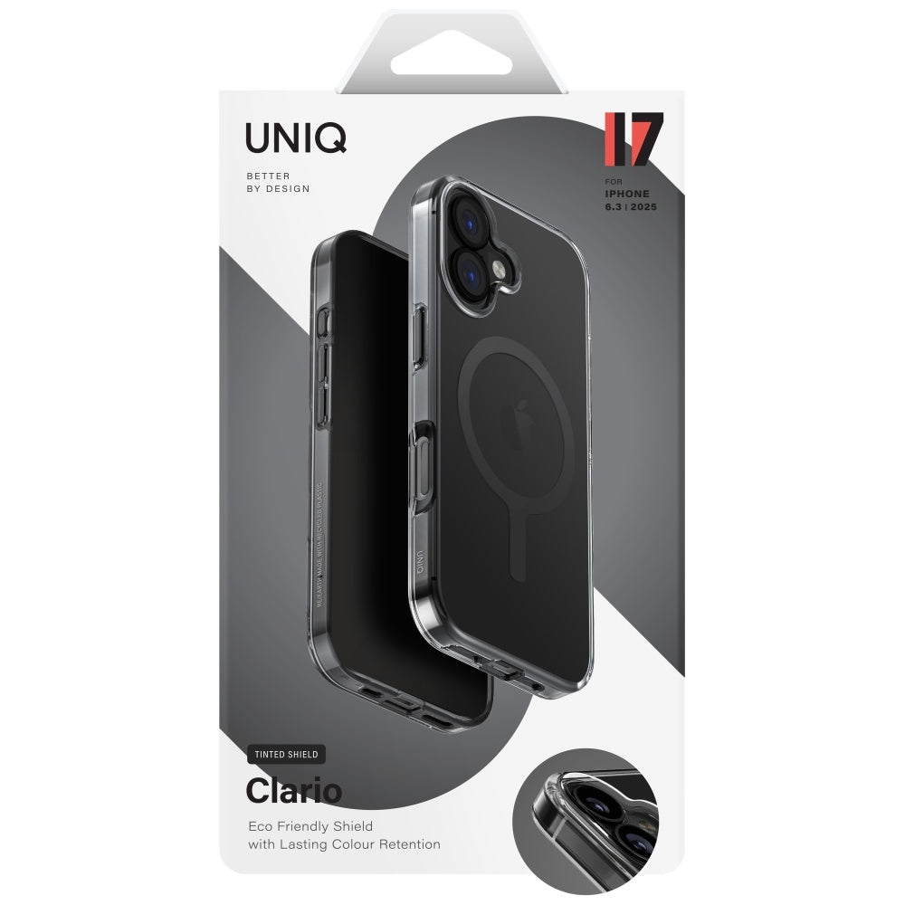 MagSafe futrola za Apple iPhone 17, UNIQ, Clario MagClick, Dimljena