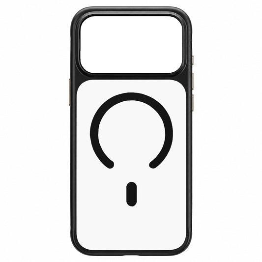 MagSafe maska za Apple iPhone 18 Pro / 17 Pro, Blueo, prijatna za kožu, otporna na padove, satenski crna