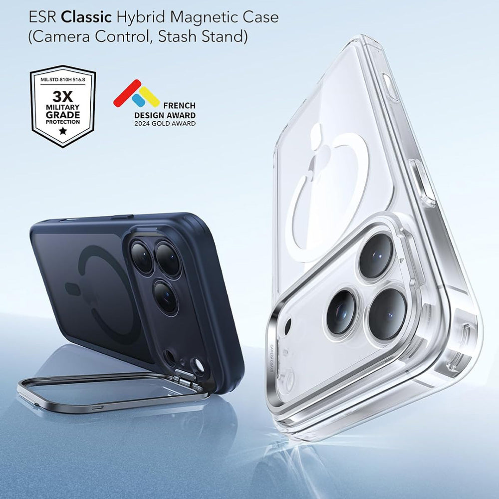 MagSafe futrola za Apple iPhone 18 Pro / 17 Pro, ESR, Classic Hybrid Kickstand, Plava Satenska