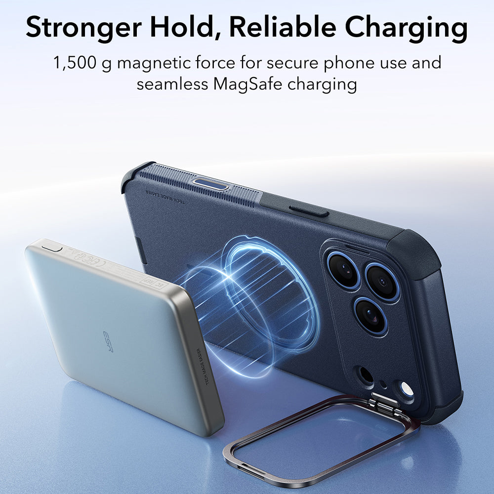 MagSafe futrola za Apple iPhone 18 Pro / 17 Pro, ESR, Cyber Armor Kickstand, Plava