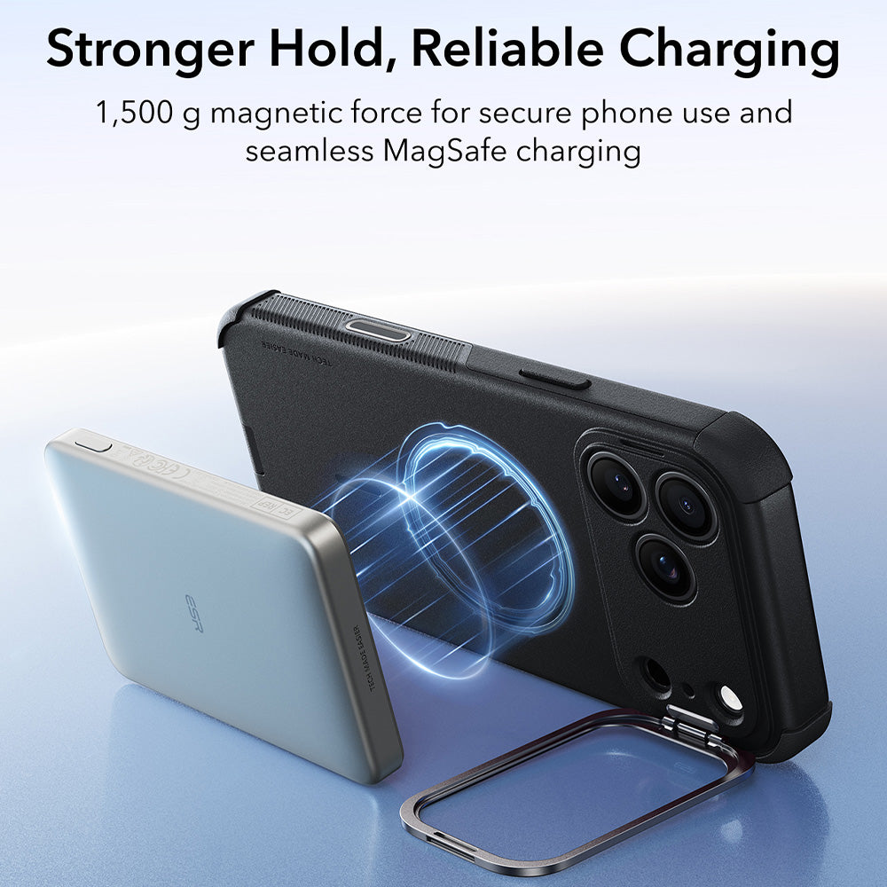 MagSafe futrola za Apple iPhone 18 Pro / 17 Pro, ESR, Cyber Armor Kickstand, Crna