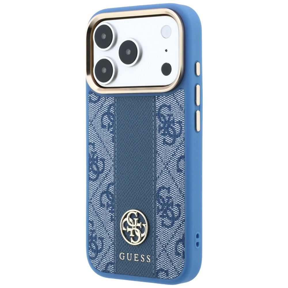 MagSafe futrola za Apple iPhone 18 Pro / 17 Pro, Guess, 4G Stripe Round Classic Logo, Plava