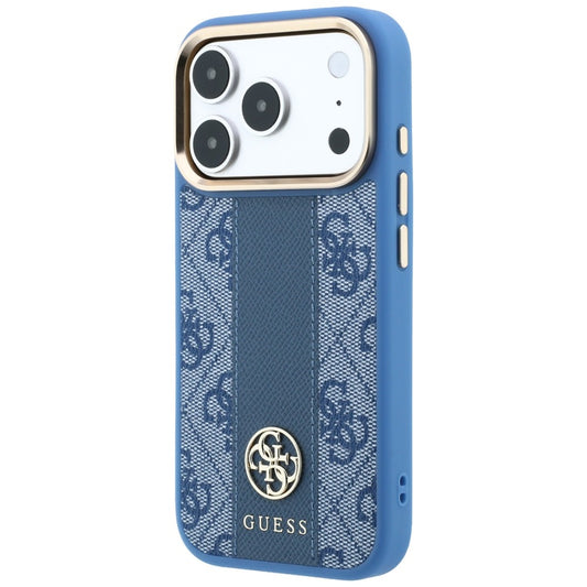 MagSafe futrola za Apple iPhone 18 Pro / 17 Pro, Guess, 4G Stripe Round Classic Logo, Plava
