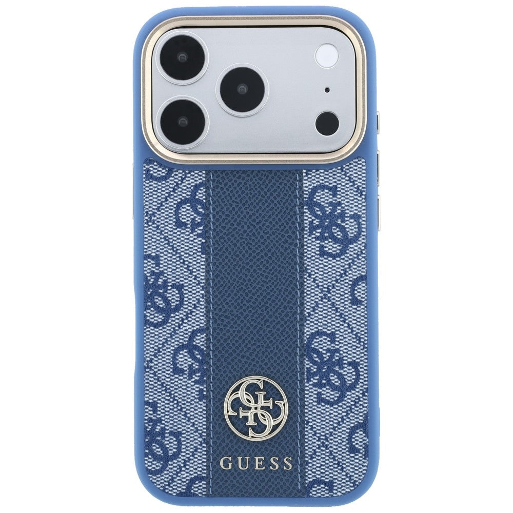 MagSafe futrola za Apple iPhone 18 Pro / 17 Pro, Guess, 4G Stripe Round Classic Logo, Plava