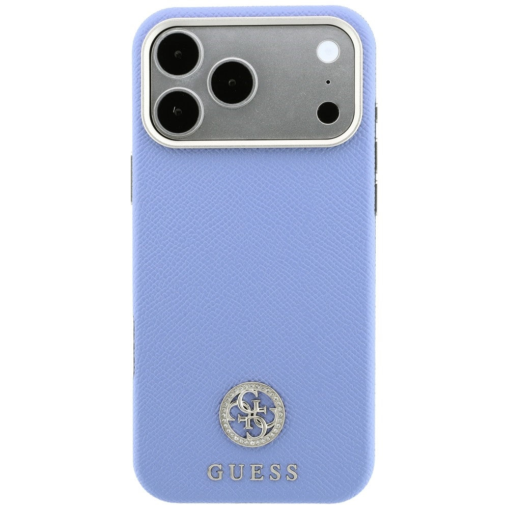 MagSafe futrola za Apple iPhone 18 Pro / 17 Pro, Guess, Grained Round Strass Logo, Plava