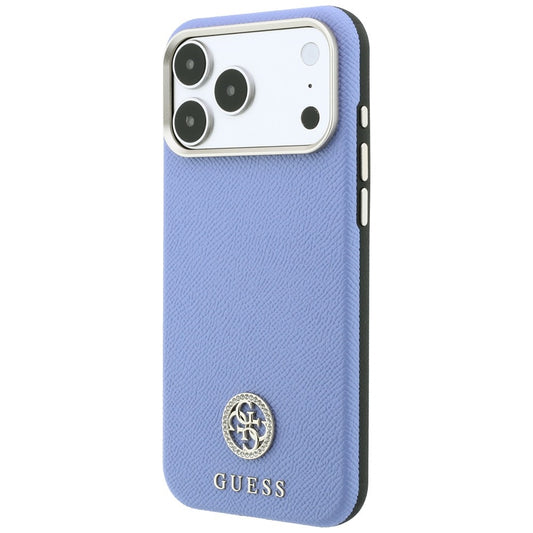 MagSafe futrola za Apple iPhone 18 Pro / 17 Pro, Guess, Grained Round Strass Logo, Plava