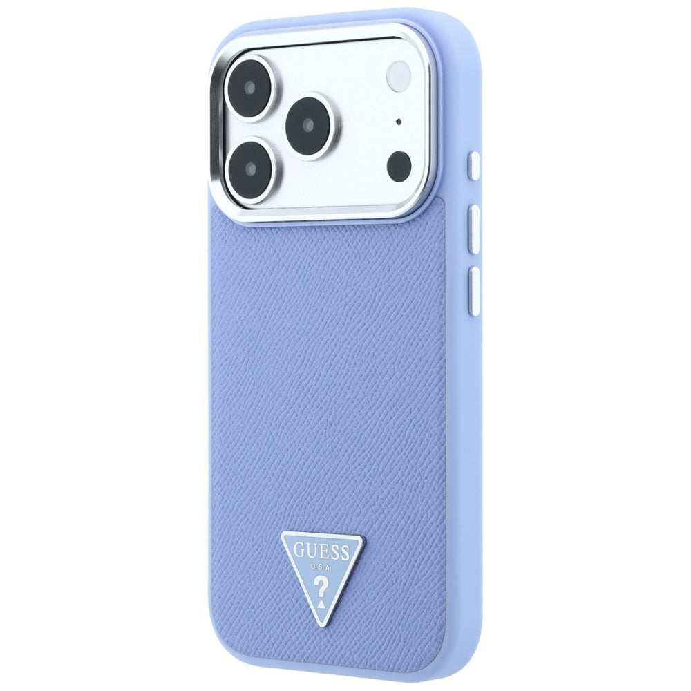 MagSafe futrola za Apple iPhone 18 Pro / 17 Pro, Guess, Grained Triangle Logo, Plava