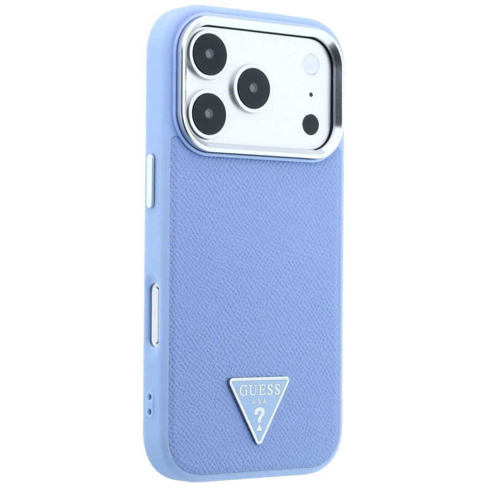 MagSafe futrola za Apple iPhone 18 Pro / 17 Pro, Guess, Grained Triangle Logo, Plava