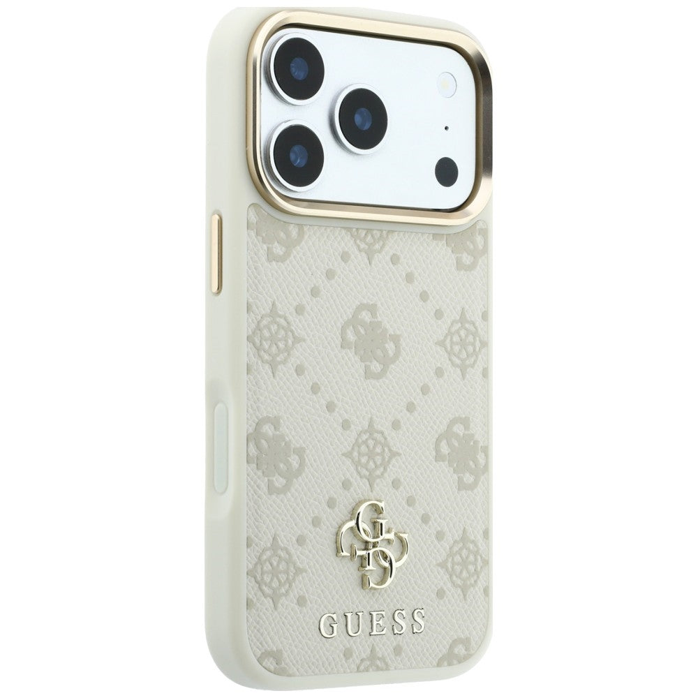 MagSafe futrola za Apple iPhone 18 Pro / 17 Pro, Guess, Peony 4G Small Logo, Bež