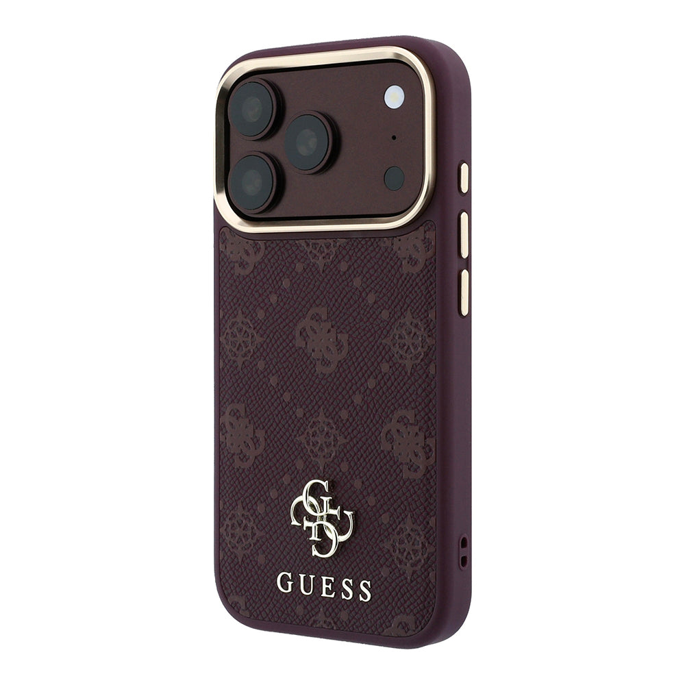 MagSafe futrola za Apple iPhone 18 Pro / 17 Pro, Guess, Peony 4G Small Logo, Bordo