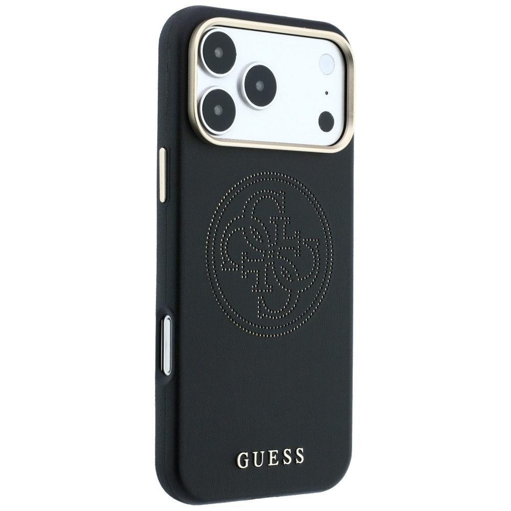 MagSafe futrola za Apple iPhone 18 Pro / 17 Pro, Guess, Perforated 4G, Crna