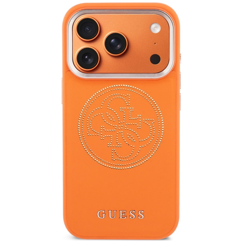 MagSafe futrola za Apple iPhone 18 Pro / 17 Pro, Guess, Perforated 4G, Narandžasta
