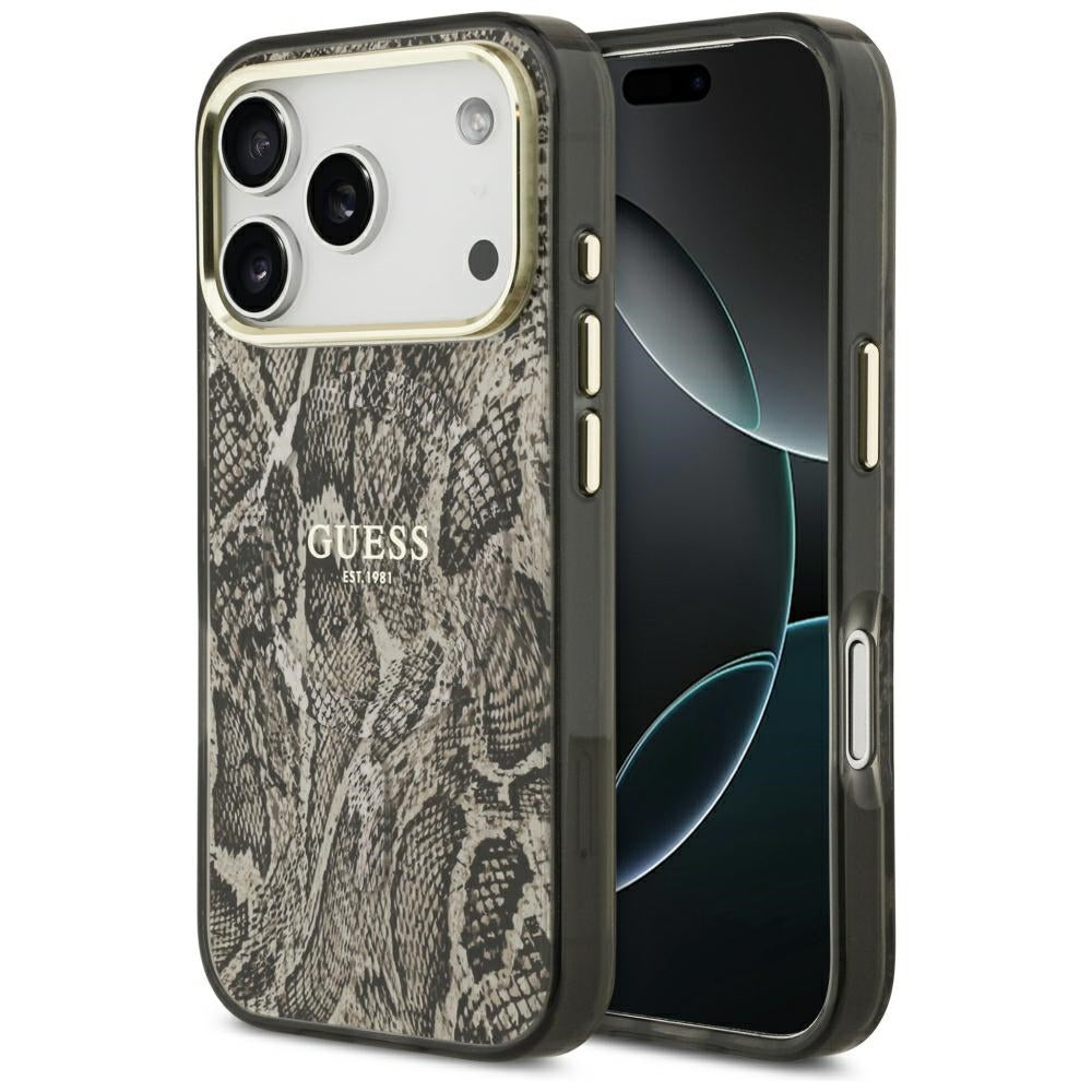 MagSafe futrola za Apple iPhone 18 Pro / 17 Pro, Guess, Python Pattern, Braon