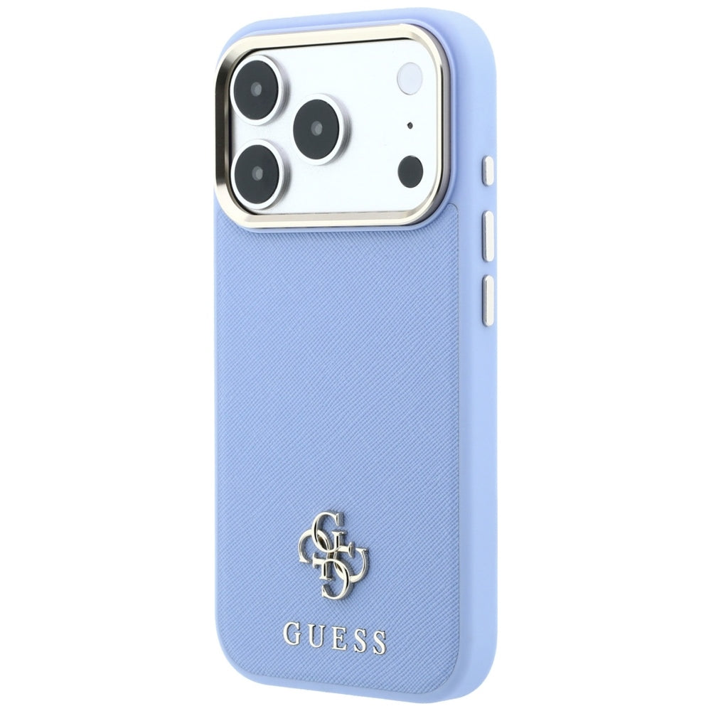 MagSafe futrola za Apple iPhone 18 Pro / 17 Pro, Guess, Saffiano Small 4G Classic, Plava