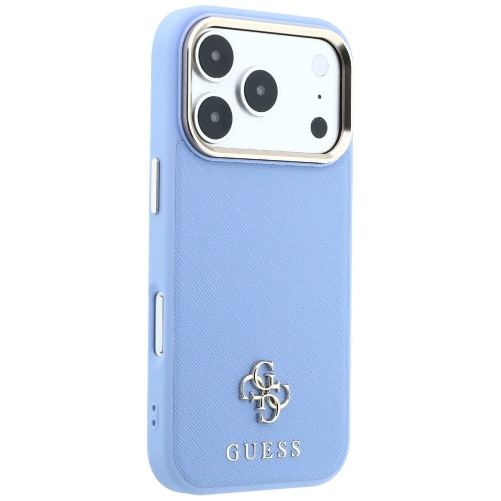 MagSafe futrola za Apple iPhone 18 Pro / 17 Pro, Guess, Saffiano Small 4G Classic, Plava