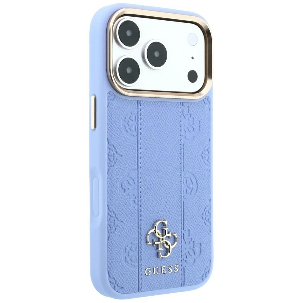MagSafe futrola za Apple iPhone 18 Pro / 17 Pro, Guess, Stripe Peony 4G, Plava