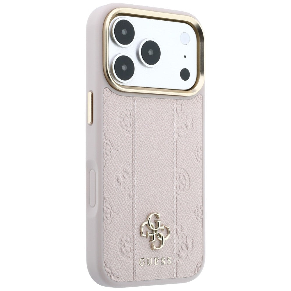 MagSafe futrola za Apple iPhone 18 Pro / 17 Pro, Guess, Stripe Peony 4G, Roze
