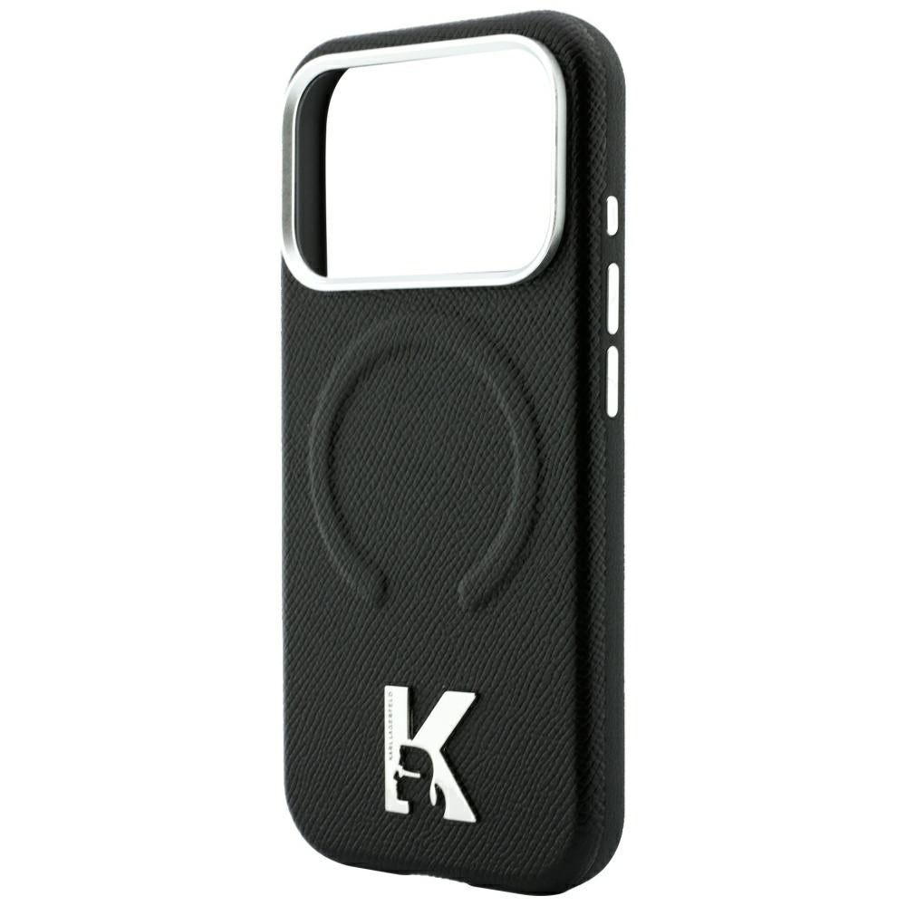 MagSafe futrola za Apple iPhone 18 Pro / 17 Pro, Karl Lagerfeld, Grained Embossed Ring, Crna