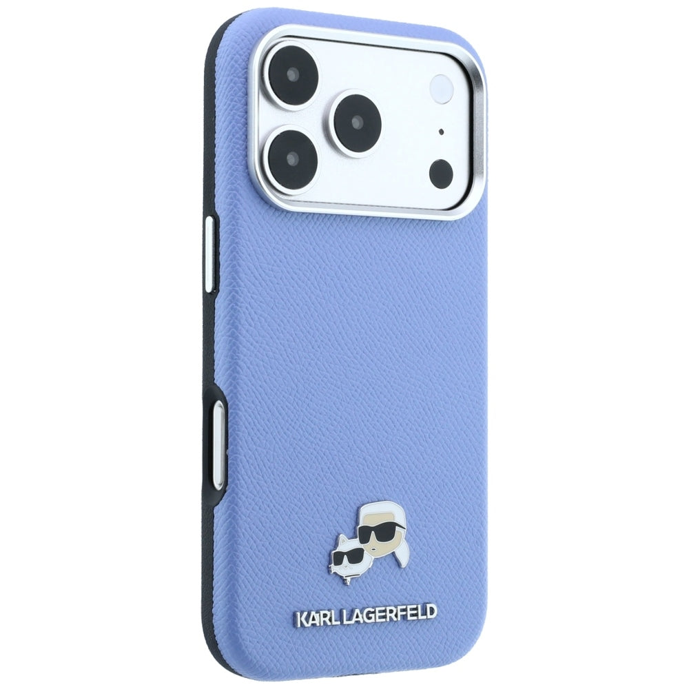 MagSafe futrola za Apple iPhone 18 Pro / 17 Pro, Karl Lagerfeld, Grained Karl & Choupette Head's Metal, Plava