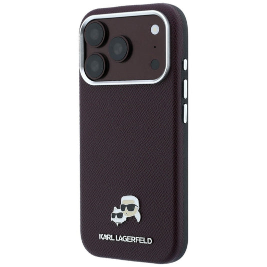 MagSafe futrola za Apple iPhone 18 Pro / 17 Pro, Karl Lagerfeld, Grained KC Heads, Bordo