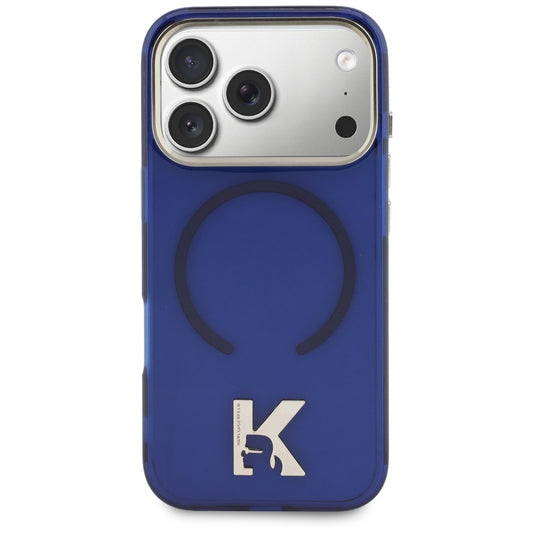 MagSafe maska za Apple iPhone 18 Pro / 17 Pro, Karl Lagerfeld, IML Karl Head Logo, plava
