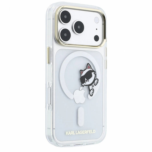 MagSafe futrola za Apple iPhone 18 Pro / 17 Pro, Karl Lagerfeld, IML Peekaboo Print i Metal Frame, Providna