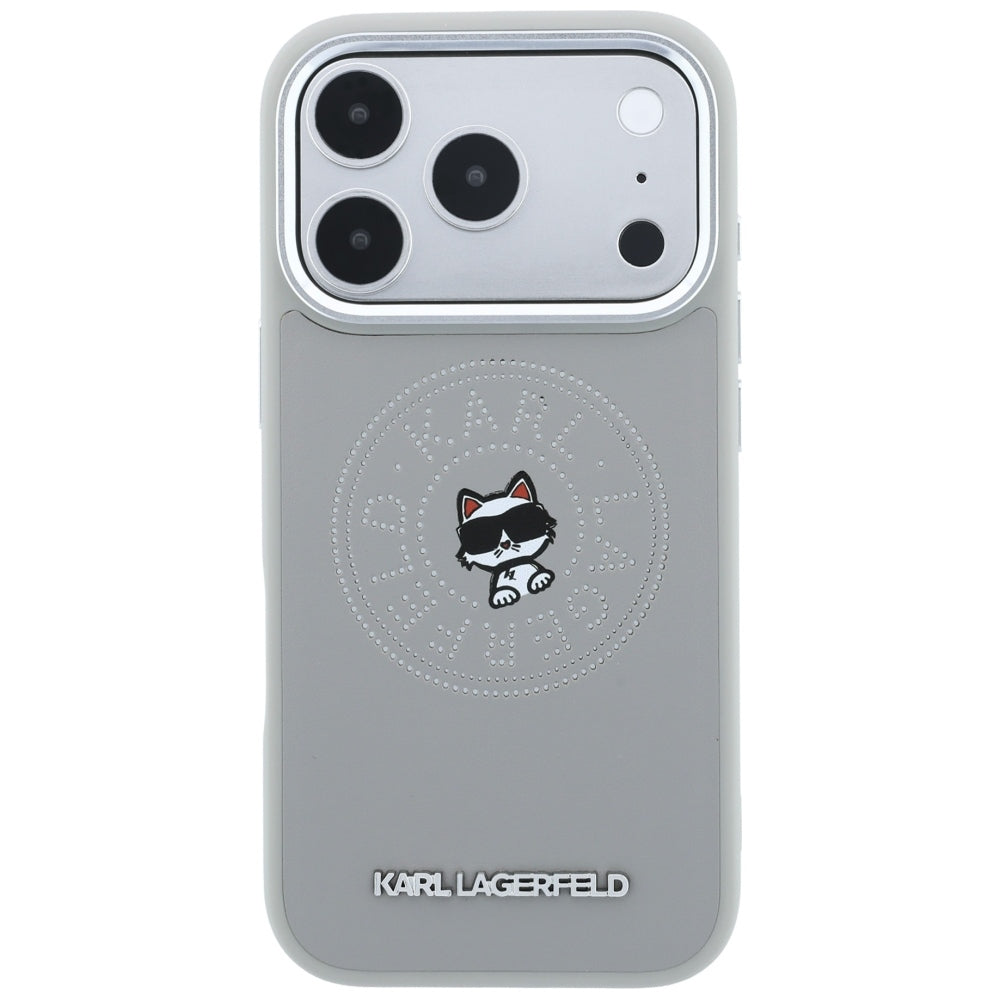 MagSafe futrola za Apple iPhone 18 Pro / 17 Pro, Karl Lagerfeld, Point and Choupette Sketch, Siva