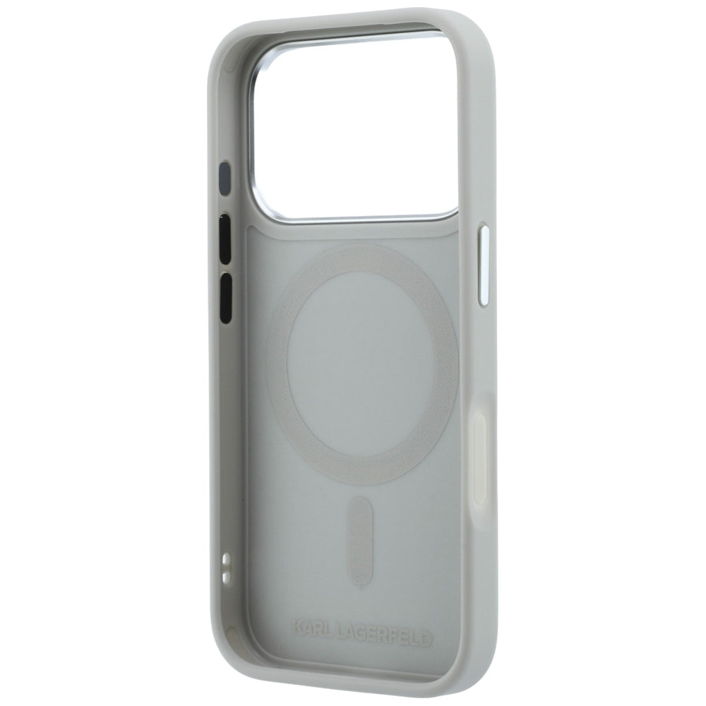MagSafe futrola za Apple iPhone 18 Pro / 17 Pro, Karl Lagerfeld, Point and Choupette Sketch, Siva