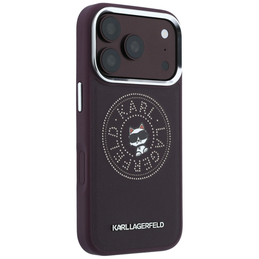 MagSafe futrola za Apple iPhone 18 Pro / 17 Pro, Karl Lagerfeld, Point and Choupette Sketch, Bordo