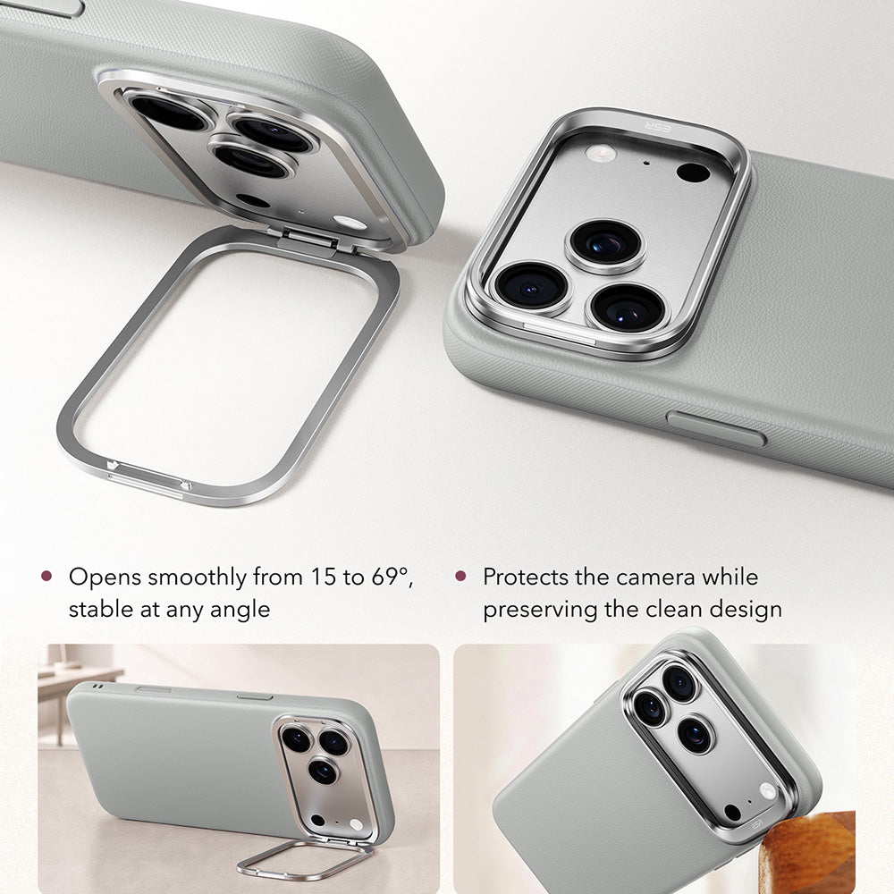 MagSafe futrola za Apple iPhone 18 Pro Max / 17 Pro Max, ESR, Atelier sa postoljem, Siva
