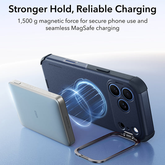 MagSafe futrola za Apple iPhone 18 Pro Max / 17 Pro Max, ESR, Cyber Armor Kickstand, Plava