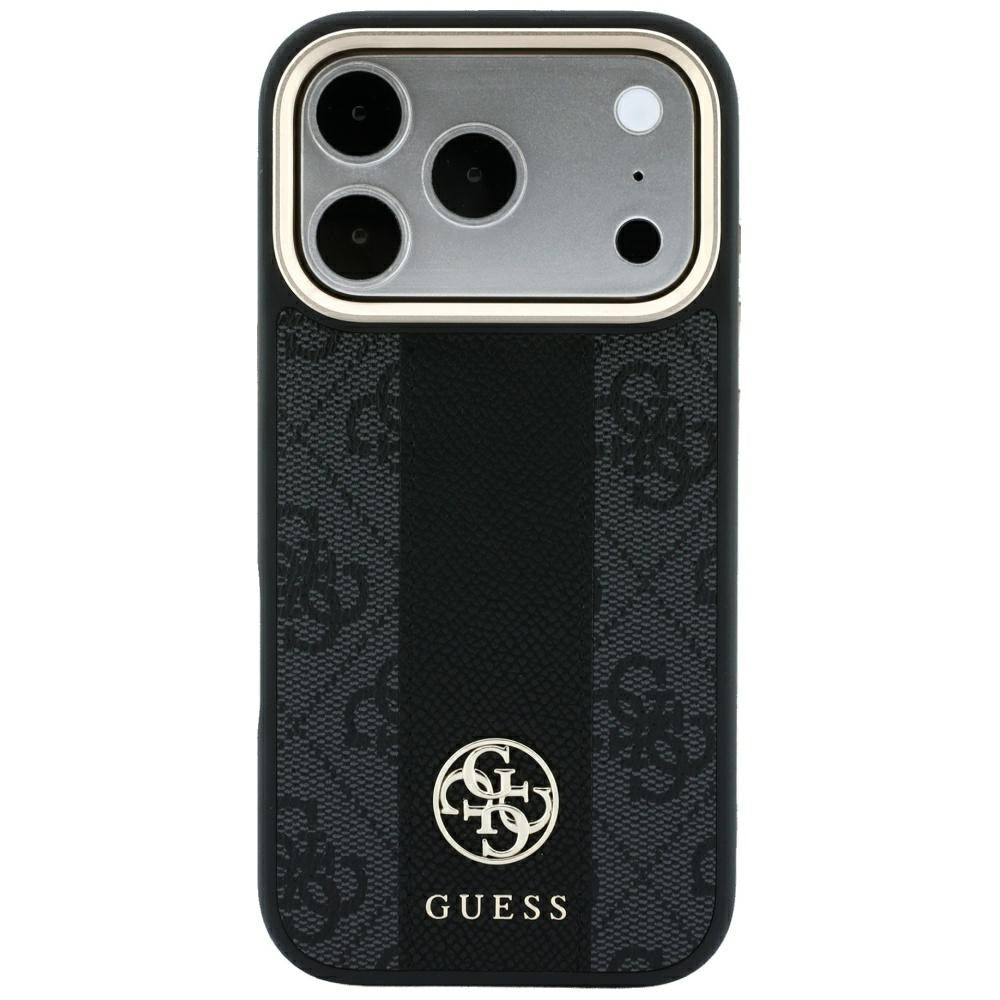 MagSafe futrola za Apple iPhone 18 Pro Max / 17 Pro Max, Guess, 4G Stripe Round Classic Logo, Crna