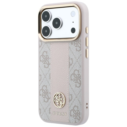 MagSafe futrola za Apple iPhone 18 Pro Max / 17 Pro Max, Guess, 4G Stripe Round Classic Logo, Roze