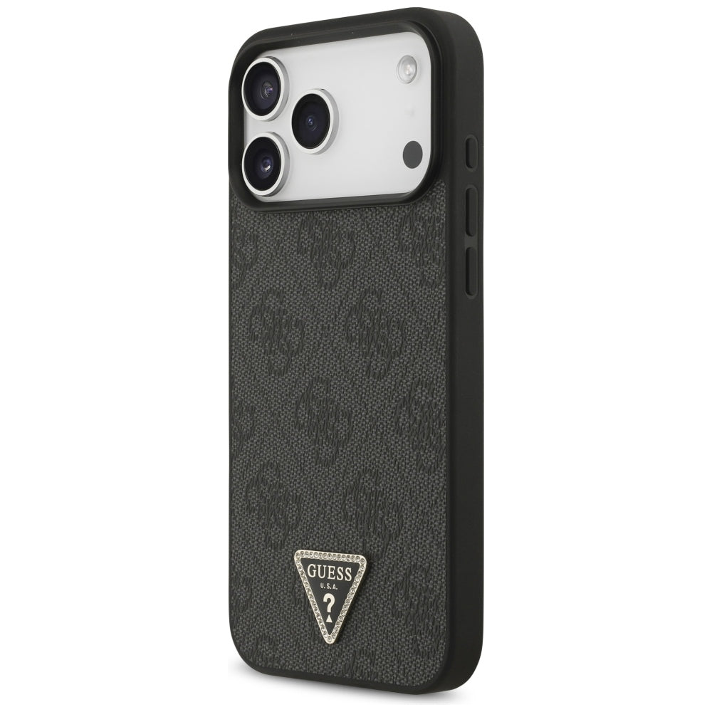 MagSafe futrola za Apple iPhone 18 Pro Max / 17 Pro Max, Guess, 4G Triangle Strass, Crna