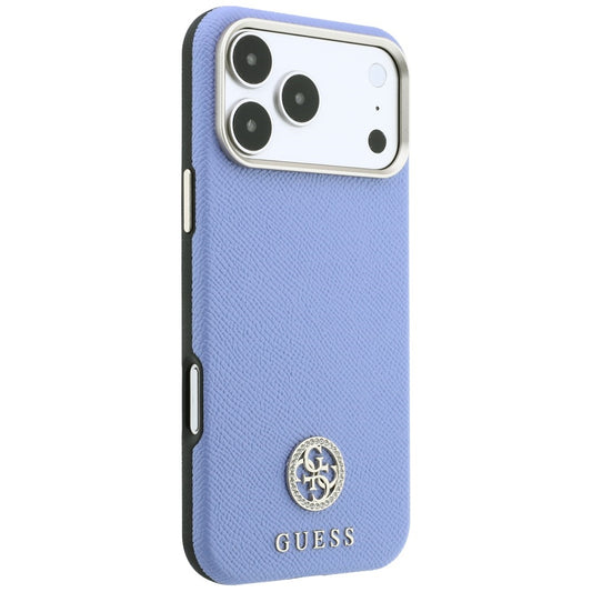 MagSafe futrola za Apple iPhone 18 Pro Max / 17 Pro Max, Guess, Grained Round Strass Logo, Plava