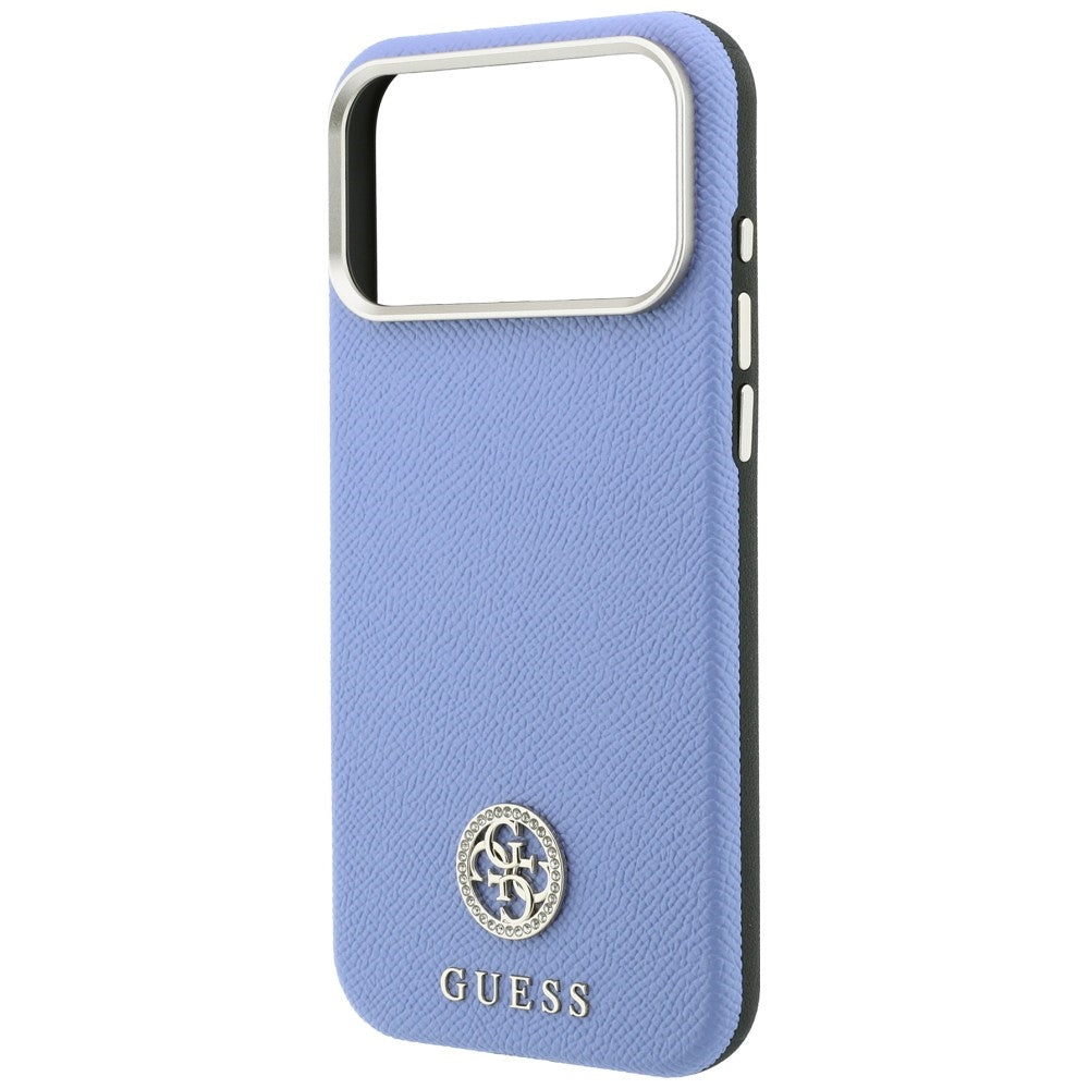 MagSafe futrola za Apple iPhone 18 Pro Max / 17 Pro Max, Guess, Grained Round Strass Logo, Plava