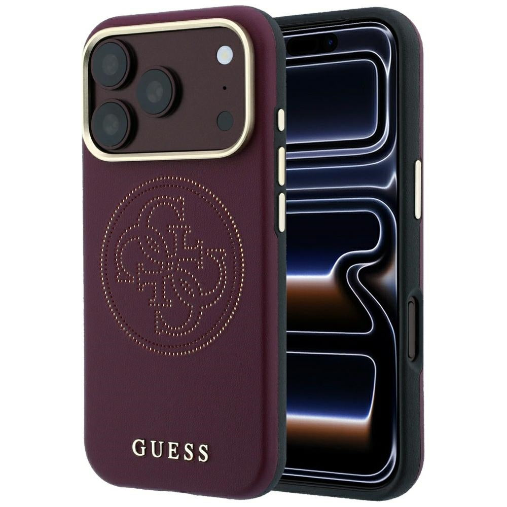 MagSafe futrola za Apple iPhone 18 Pro Max / 17 Pro Max, Guess, Perforated 4G, Bordo