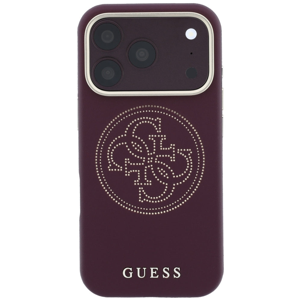 MagSafe futrola za Apple iPhone 18 Pro Max / 17 Pro Max, Guess, Perforated 4G, Bordo