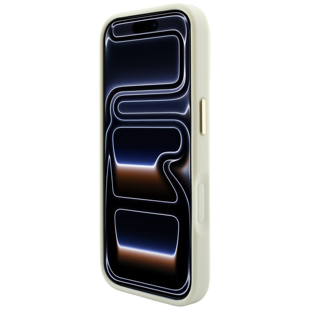 MagSafe futrola za Apple iPhone 18 Pro Max / 17 Pro Max, Guess, Saffiano Peony Hot Stamp, Bež