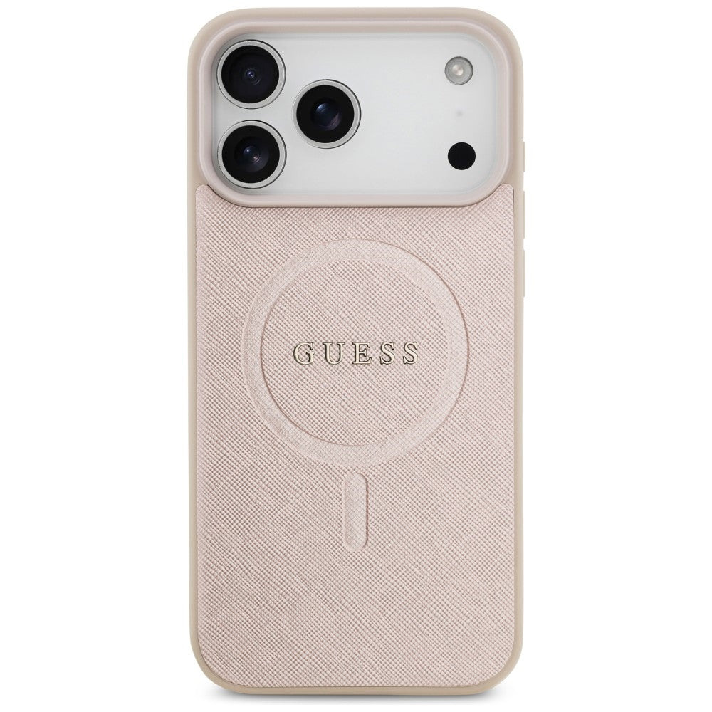 MagSafe futrola za Apple iPhone 18 Pro Max / 17 Pro Max, Guess, Saffiano, Roze