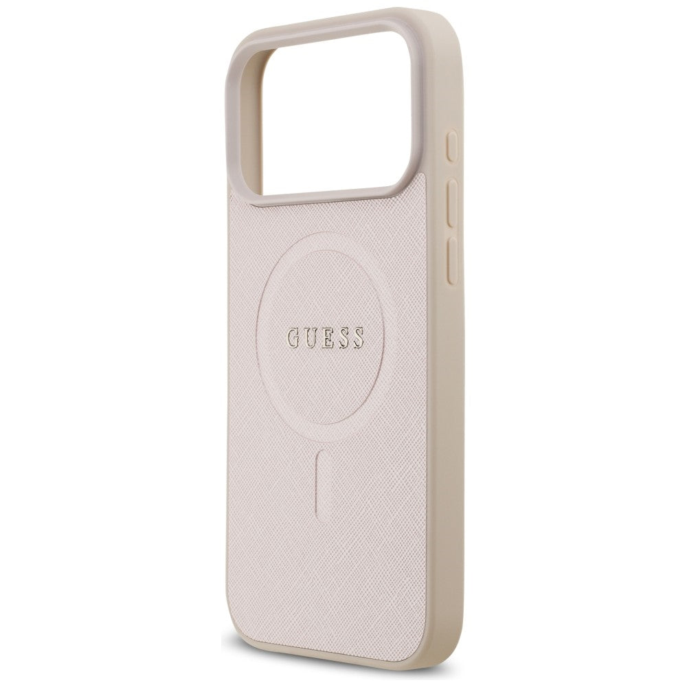 MagSafe futrola za Apple iPhone 18 Pro Max / 17 Pro Max, Guess, Saffiano, Roze